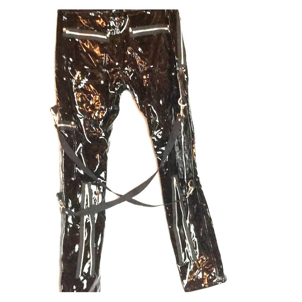 New in package Tripp NYC black vinyl bondage pants - Picture 8 of 11